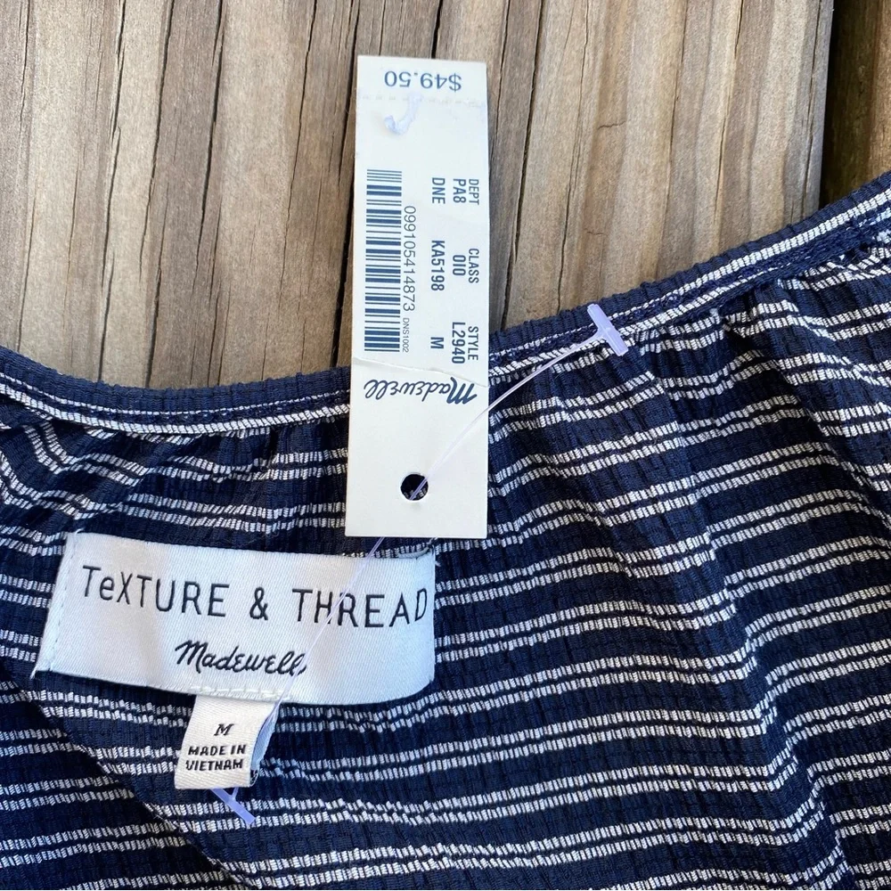 Madewell Texture & Thread Peasant Top in Stripe